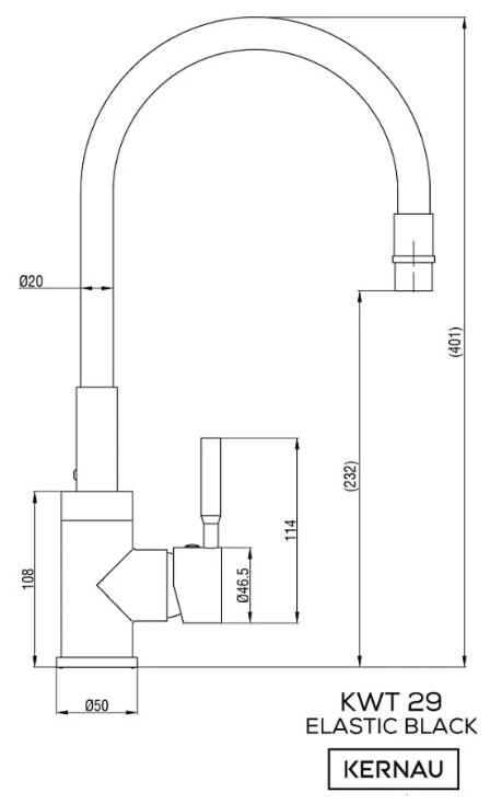 KGS A 4560 1B1D Black Metallic + Baterie KWT 29 Elastic Black